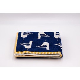 Lex's Linens Birds & Seagull Jacquard Blue Towel (1, Bath Towel)