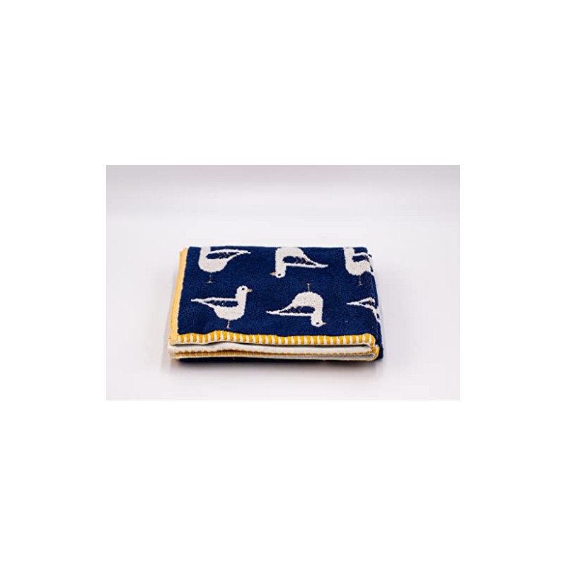 Lex's Linens Birds & Seagull Jacquard Blue Towel (1, Bath