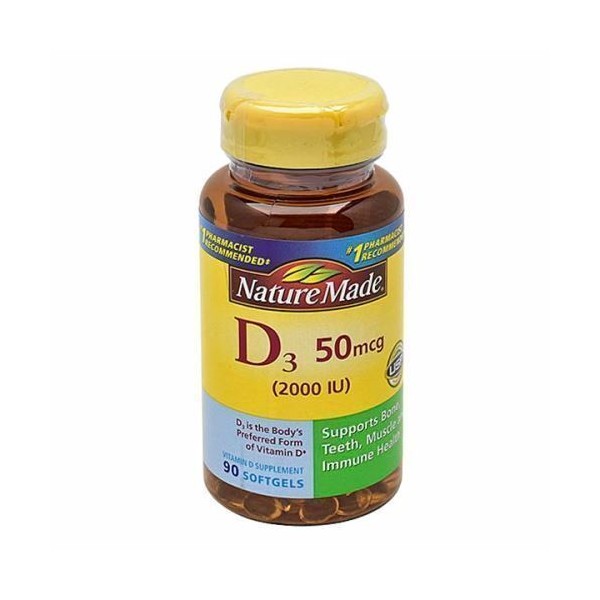 Vitamin D3 90 Softgels 2000IU by Nature Made