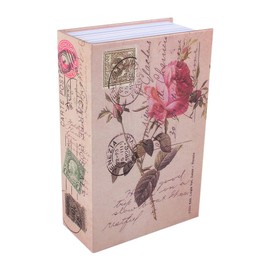 Safe Box Book Secret Book Hidden Book with Key Anti Theft Dictionary Book Safe 18 x 11.5 x 5.5 cm (Rose Diary Type)