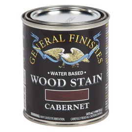 General Finishes Water Based Wood Stain, 1 Pint, Cabernet