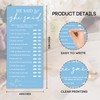 MXLINSW Minimalist Blue Wedding Shower Games Cards, He Said She