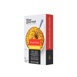 Fiber Gourmet Pasta – Spanish Pilaf Riced Pasta– Fiber-Rich, Low Calorie, Healthy Pasta – Made in Italy, Kosher, Vegan Certified, Non-GMO and Has Zero Artificial Colors or Flavoring – 5 Oz (Pack of 1)