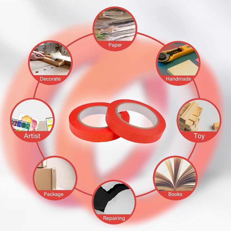 6 Rolls Fine Line Tape 1/16, 1/8, 1/5, 2/5, 1/2,