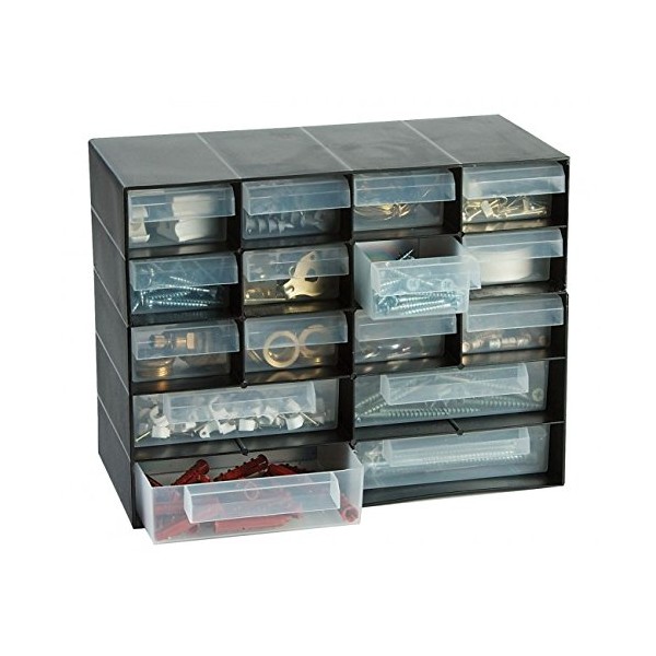 16 Multi Drawer Plastic Storage Cabinet for Garage Home or Shed