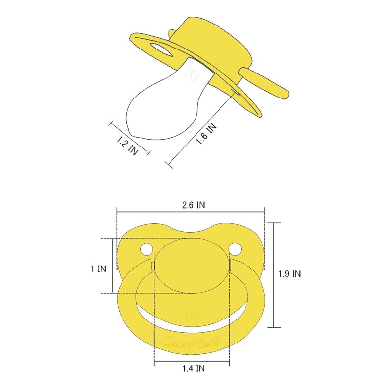CutiePlusU Adult Sized Dummy for Adults Babies Large Shield Pack
