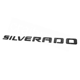 General Motors 2019-2023 Matte Black Silverado WT RST LT LTZ Fender Emblems Nameplate Badge OEM