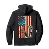 Duck Hunting Distressed Patriotic American Flag gift Hunters Pullover Hoodie