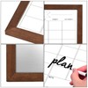 Dry Erase Monthly Calendar Whiteboard, Magnetic White Board for Wall,Brown