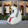 GEMMY 6FT SWAN Christmas Airblown Inflatable w Metallic Wings Lighted