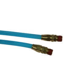 Coilhose Pneumatics PRE14-25B-T Flexeel Polyurethane Reinforced Coiled Air Hose, 1/4-Inch ID, 25-Foot Length with (2) 1/4-Inch MPT Reusable Swivel Fittings, Transparent Blue