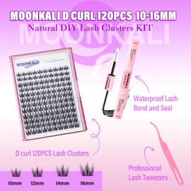 Wispy Lash Clusters Kit Natural Eyelash Extension Kit 10-16MM Manga Cluster Eyelash Extensions Kit Waterproof Lashes Clusters Glue 120Pcs Individual Lashes Handmade Versatile Eyelashes Clusters Kit