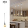 ykolupty Single Head Silver Bubble Crystal Chandelier Modern LED Pendant