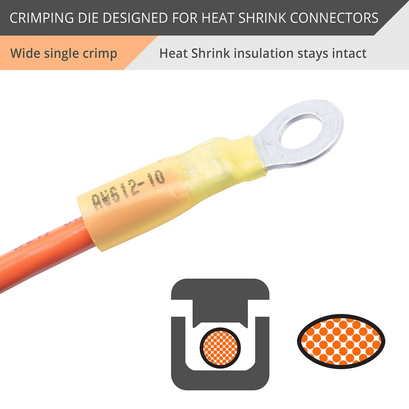 Wirefy Crimping Die for Heat Shrink Connectors - 22-10 AWG