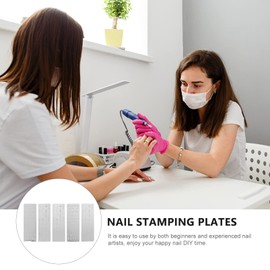 Mikinona 5 Sheets Nail Art Stamping Templates DIY Manicure Plates with Unique Designs for Creative Nail Decoration