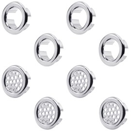 Sonku 8 Pack Tapa de Rebosadero de Lavabo, baño Fregadero de Cocina Lavabo Trim Tapa del Agujero de desbordamiento Insertar Tapa,Accesorio de baño Cocina Baño