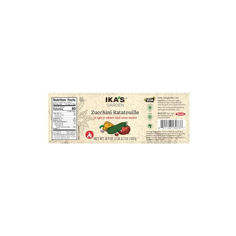 Ika's Garden Appetizer Vegetables (Pack of 1, Zucchini Ratatouille)