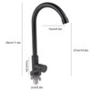 G1/2 Faucet 90 Degree Rotating Single Cold Matte Black Water