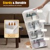 CHALIGHT 24Pcs Modern White Stackable Shoe Rack Cabinet Shoe Storage