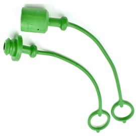 HD Switch - SET - Hydraulic Quick Coupler Dust Cap & Plug Set for 3/8 ISO John Deere Compact Utility Tractor, Front Loader, BackHoe, Combine & Attachments - Green Male & Female Fitting Cover