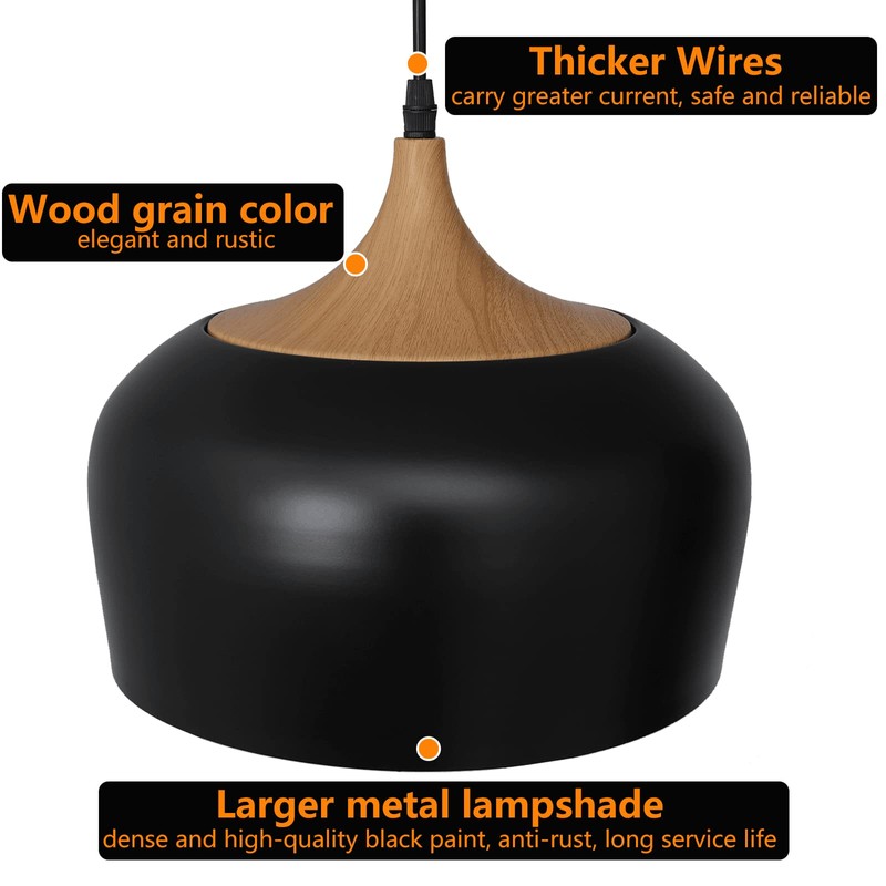 Big Plug in Pendant Light Modern Hanging Light Fixture with