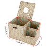BTSKY Household Seagrass Facial Tissue Box With Two Side Storage