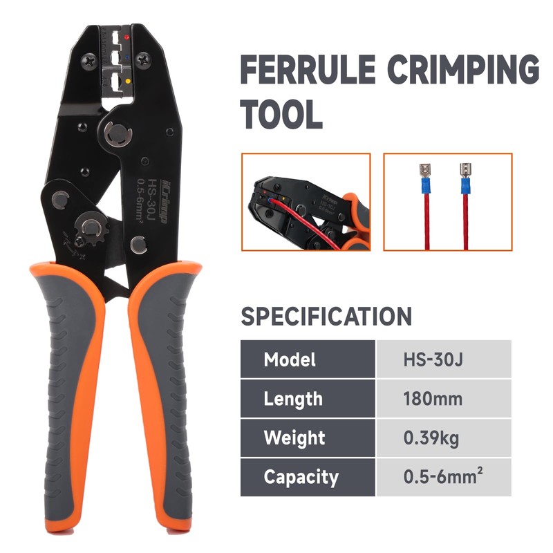 iCrimp Ratchet Crimping Tool Crimping Plier 0.5-6mm² Wire Terminal Crimper