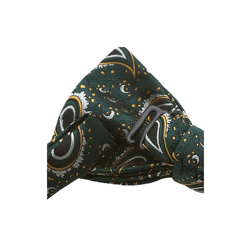 Green Paisley Bow Tie Bow Tie [Simple Wearing Type] BD275