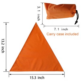 KHAMPA Blaze Orange Safety Blind Panels Hunting Safety - Magnetic - Includes Carrying Bag - 15 3/4 inch per Side - More Than 100 sq in per Panel - Set of 4