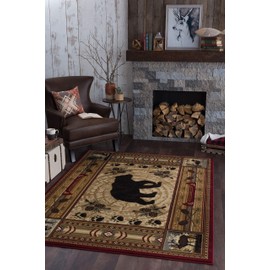 Universal Rugs Black Bear Area Rug, 3'11'' x 5'3'', Brown