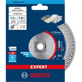 Bosch Professional 1 x Expert HardCeramic X-Lock Diamond Cutting Discs (for Hard Tiles, Hard Stone, Diameter 125 mm, Small Angle Grinder Accessories)