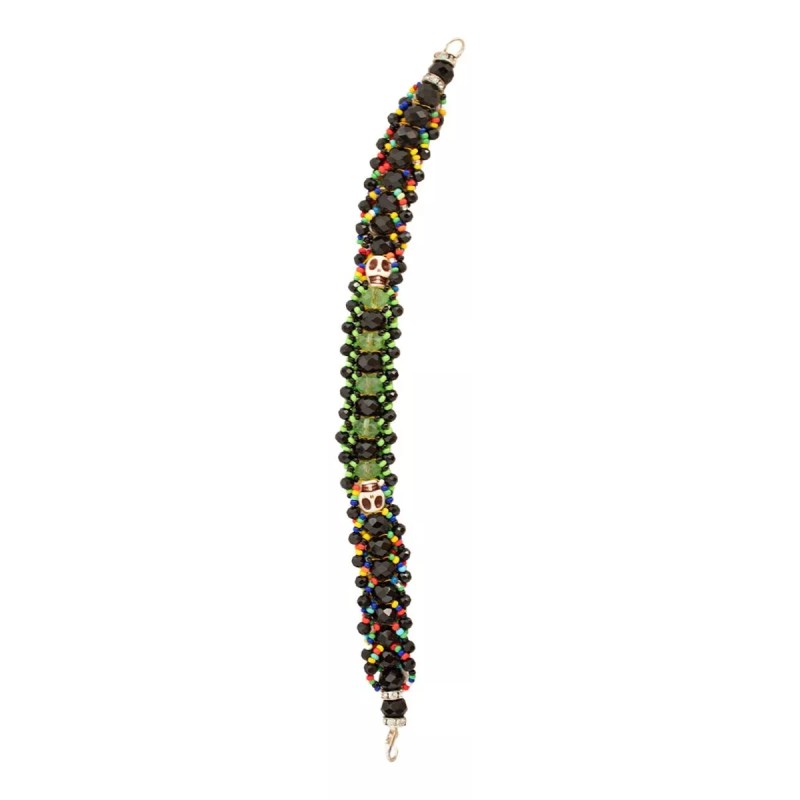 Ilde (pulsera) Tapete Zarabanda (ogun/verde/negro/multi)
