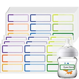 Name Labels for Kids Stuff Daycare, Waterproof Daycare Labels for School Supplies, 144 PCS Water Bottle Label, Name Tag Stickers for Day Care Essentia