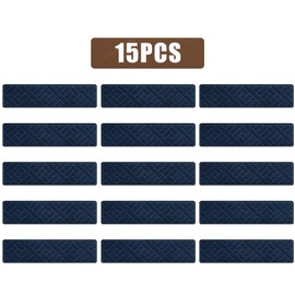 OXKVPVF 15 Pack 8 "X 30" Non-Slip Carpet Stair Treads for Indoor Wooden Steps, Made of Polyester and Reusable Adhesive, Suitable for Kids Elders and Pets（Navy Lines）
