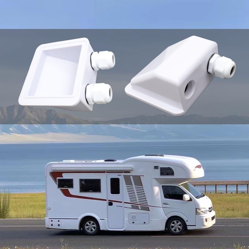 Tsnamay Solar Cable Entry Gland,3.9"x3.46" ABS Rectangular Dual Cable Entry