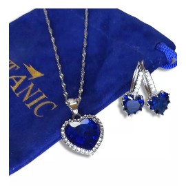 Dtup Collar Titanic Original + Aretes + Bolsa Terciopelo