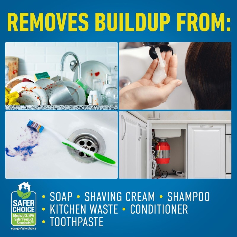 CLR 42 Oz Clog Preventer Drain Opener Safe for Septic