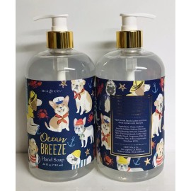 Mia & Co. 2 Bottles Mia & Co. ~ Ocean Breeze Moisturizing Hand Soap with Coconut Oil 24 oz