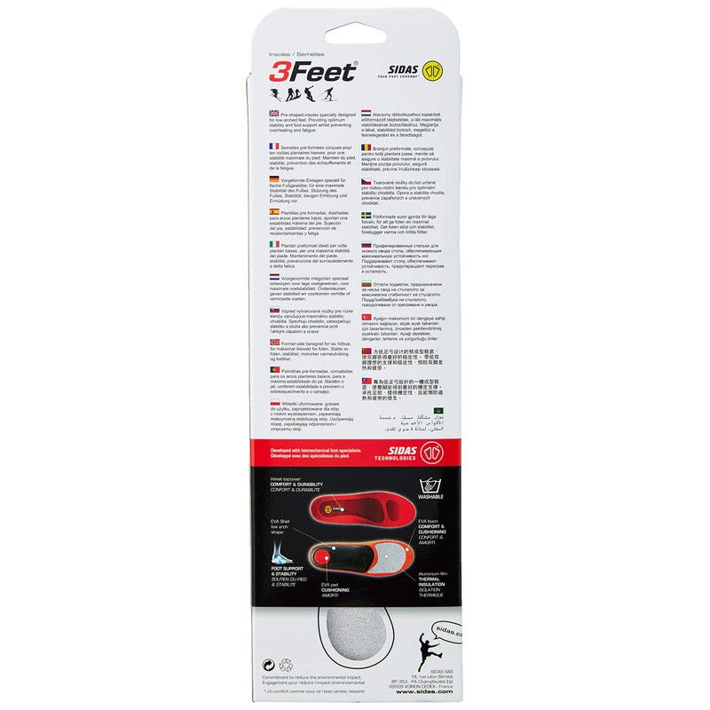 Sidas Winter 3 Feet Insoles - Low, Orange, M