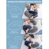 INSEN Pregnancy Pillow,Maternity Body Pillow with Velvet Cover,C Shaped Body