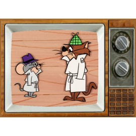 SNOOPER & BLABBER TV Fridge MAGNET 2" x 3" art SATURDAY MORNING CARTOONS Refrigerator nostalgic retro
