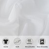 HUTO White Sheer Curtains 72 Inches Long for Bedroom Set