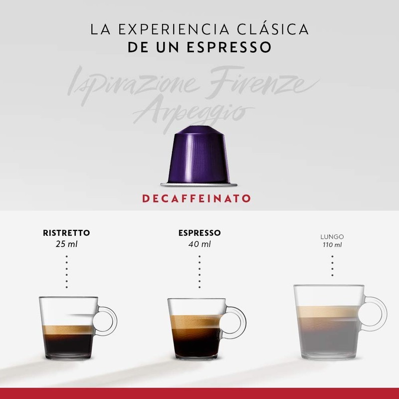 Nespresso, Café Decaffeinato, Paquete de 50 cápsulas de Sistema Original
