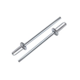 ASLLRISONY 190pcs Silver 3/16" x 5/16" Aluminum Blind Rivets, 4.8 x 8mm Pop Rivets,Aluminum Grip and Steel Mandrel