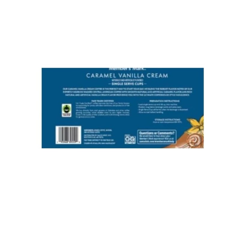 Medium Roast Coffee Pods, Caramel Vanilla Cream, 80 ct.