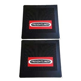 Freightliner 24" x 24" Black Rubber PDT1519 Semi Truck Mud Flaps- Set of 2 with Bolt Kit