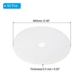 PATIKIL 60mm/2.36" Aluminum Foil Vent Induction Seal Liners, 50 Pack Resistant Tamper Induction Heat Sealer Sealing Liners Cap Liner for PE Plastic Bottle Jar Lid
