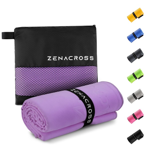 ZENACROSS Microfibre Towel with Transport Bag - Quick-Drying and Versatile