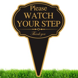 XIAOKAIYAN Please Watch Your Step Sign with Stake Outdoor