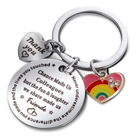 Prasacco Leaving Gifts for Colleagues, Keyring Leaving Presents for Colleagues Thank You Gifts for Colleagues Keychain Present for Women Men Friends Chance Made Us Colleagues Gifts